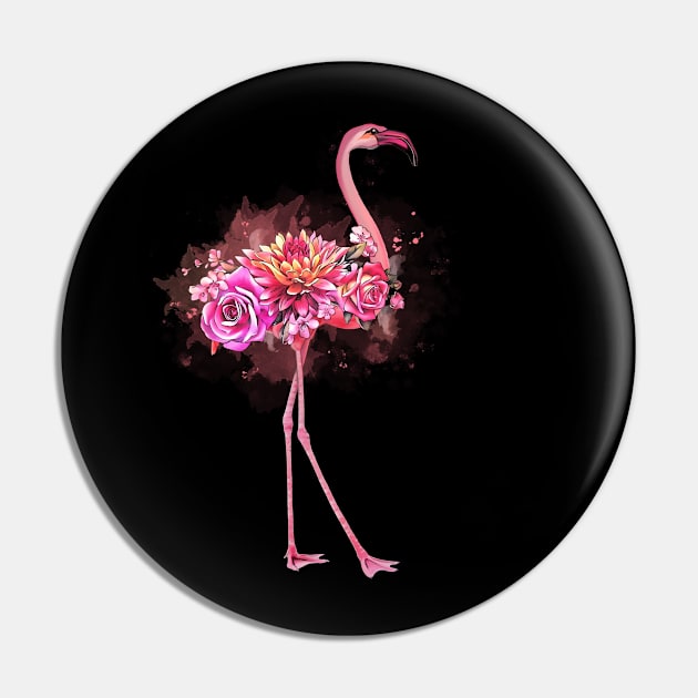 Pink Flamingo and pink flowers roses Pin by Collagedream