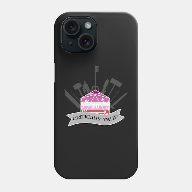 Critically Valid: Lesbian Pride Phone Case by UVGloPanda