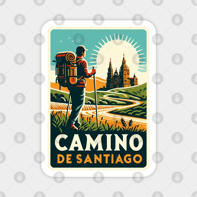 Buen Camino! El Camino de Santiago de Compostela - The Way of Saint James - Peregrino Pilgrim - Camino Frances Ingles Primitivo, Shirt, Hoodie, Mug, Tote, Sticker, Souvenir, etc Magnet by cloudhiker