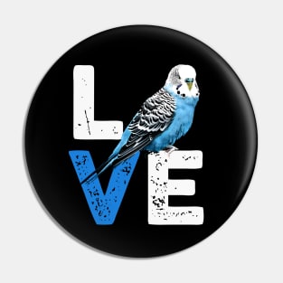 English Budgie Love funny Pin