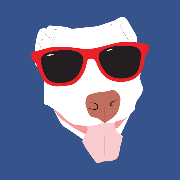 White Dog in Sunglasses by Rvgill22