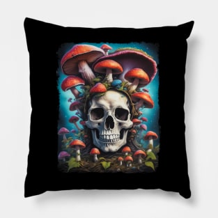 shroomy skull VIII Pillow