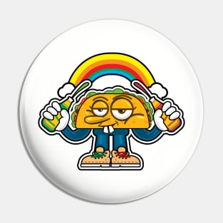 Tacos and Rainbows Pin