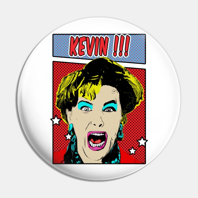 Kevin !!!! 80s Pop Art Comic Style Pin by Flasher