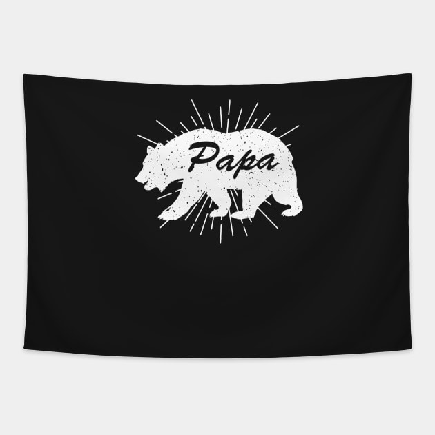 Papa Bear: Funny Gifts for Dad - Bear Lover Gifts Tapestry by teemaniac