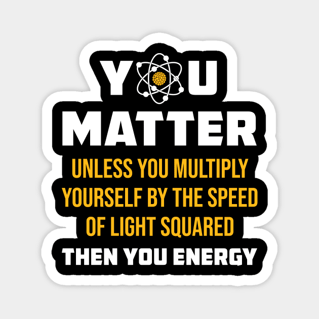 You Matter physics quote Magnet by martinroj
