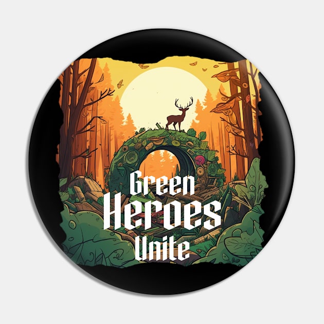 Green Heroes Unite Pin by Pixy Official