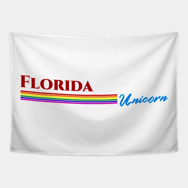 Florida Unicorn Gift Tapestry by Easy On Me