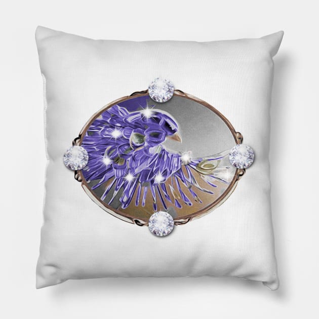 Eagle in Flight Pillow by KC Morcom aka KCM Gems n Bling aka KCM Inspirations