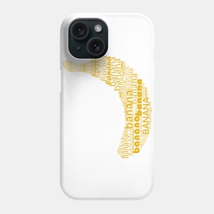 Typographic banana Phone Case