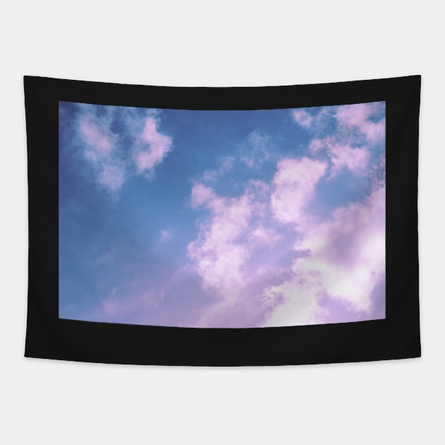 Sky with pink clouds Tapestry by Uniquepixx