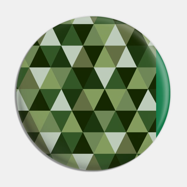 Green Geometric Camo Pin by OneThreeSix