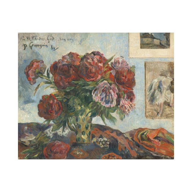 Still Life with Peonies by Paul Gauguin by Classic Art Stall