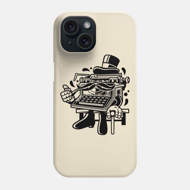 English Typewriter Phone Case by Superfunky