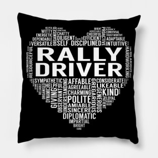 Rally Driver Heart Pillow