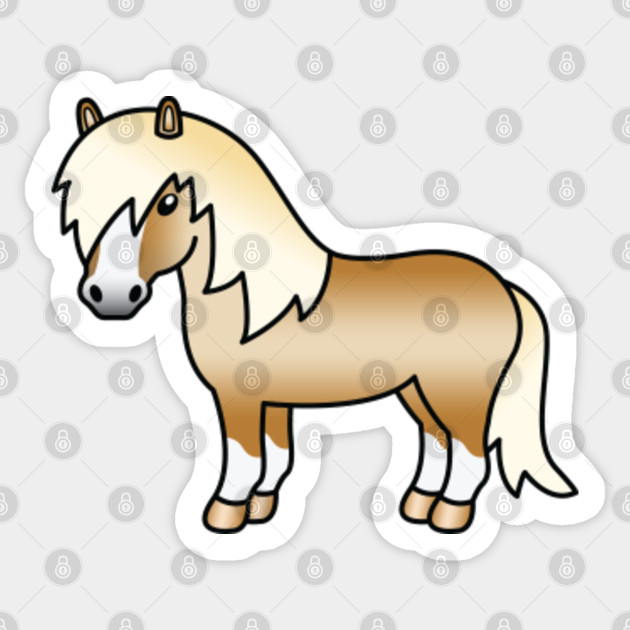 Palomino Shetland Pony Cute Cartoon Illustration Shetland Pony
