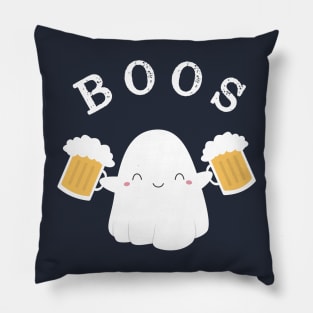 Funny Halloween Boos Beer Pun T-Shirt Pillow