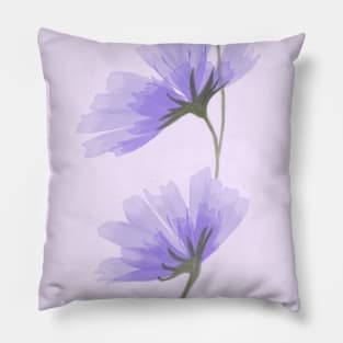 Violet watercolor flower floral design Pillow