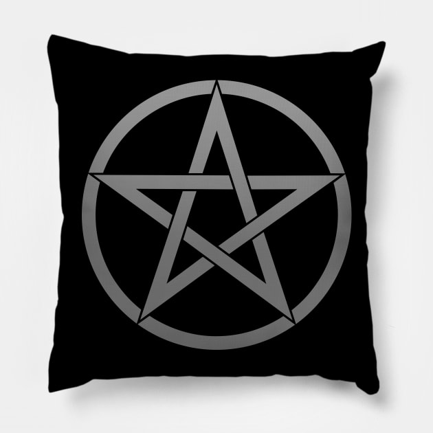 Pentacle in Gray Pillow by RavenWake