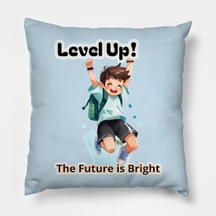 School's out, Level Up! The Future is Bright! Class of 2024, graduation gift, teacher gift, student gift. Pillow