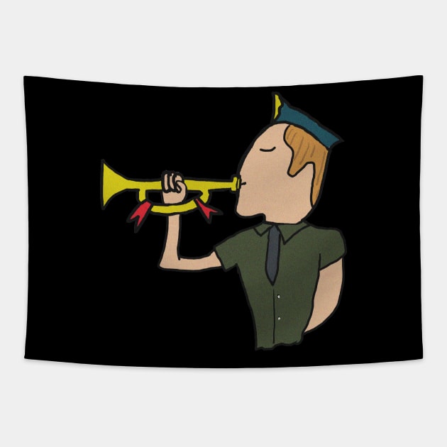 Bugle Tapestry by Mark Ewbie