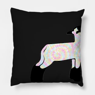 Rainbow Tie Dye Market Wether Lamb Silhouette 1 - NOT FOR RESALE WITHOUT PERMISSION Pillow