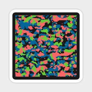 Green Blue Digital Camouflage Magnet