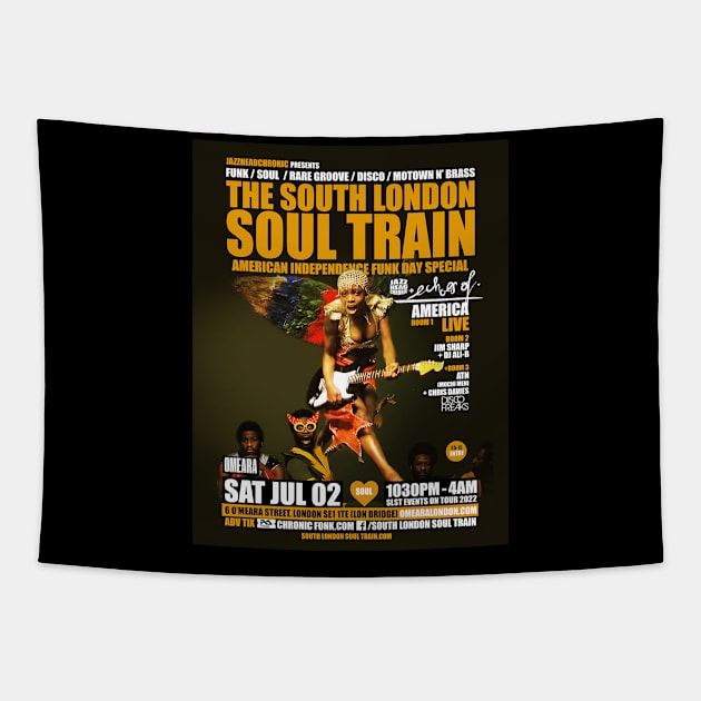 POSTER - THE SOUTH LONDON - SOUL TRAIN - OMEARA Tapestry by Promags99