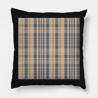 Cottagecore Aesthetic Sorcha 2 Hand Drawn Textured Plaid Pattern Pillow