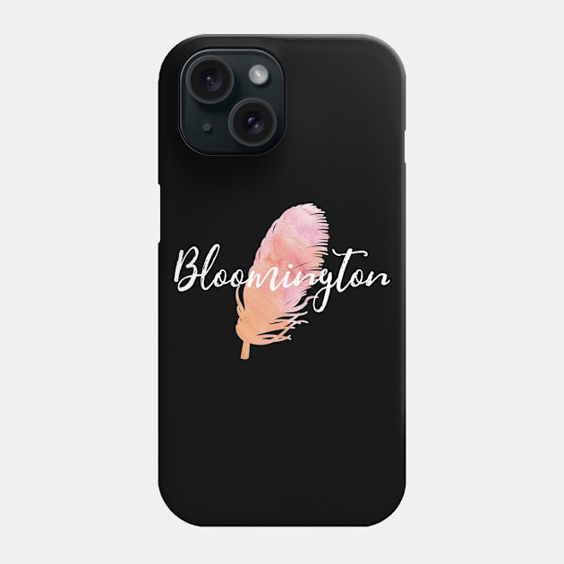 Bloomington Watercolor Feather Phone Case by jutulen