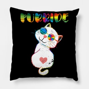 Lgbt Pride Month Purride Cat Lgbt Pillow