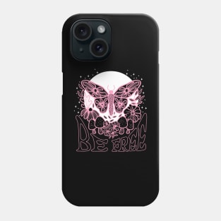 Be Free Luna Moth Freedom Design: Mushroom and Flower Serenity Phone Case