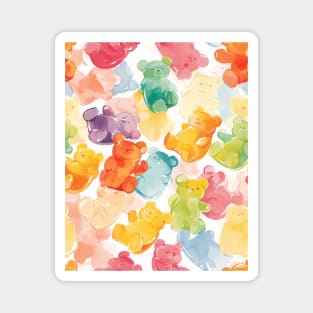 Cute Gummy Bear Candy Pattern Magnet