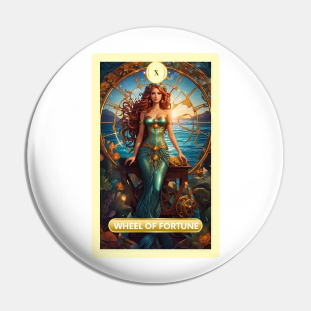 The Wheel of Fortune Card from The Mermaid Deck Pin by MGRCLimon