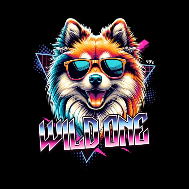 Wild One Finnish Spitz Dog by Miami Neon Designs