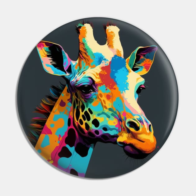 Pop Art Giraffe Pin by Star Scrunch