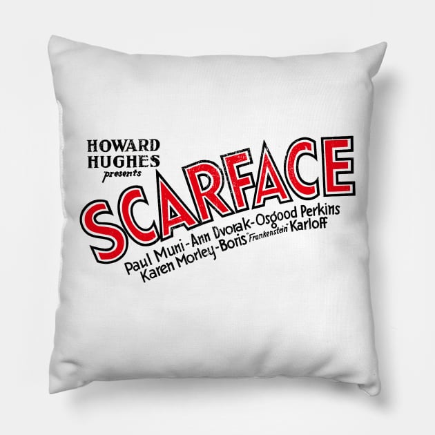 Scarface (1932) Pillow by TheUnseenPeril