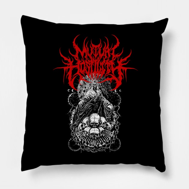 Mutual Hostility Reaper Red Pillow by Mutual Hostility 
