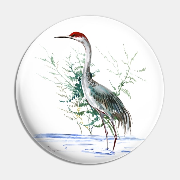 Sandhill Crane Pin by surenart