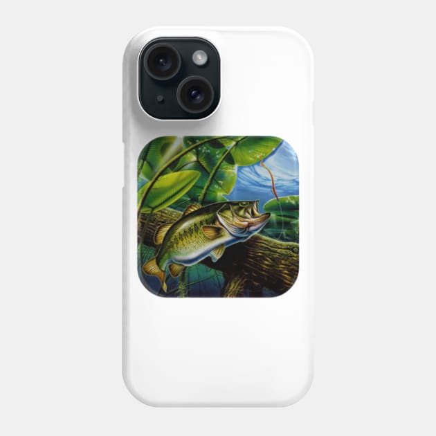 Fresh Bass Fish Under The River Phone Case by the5tar