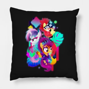 Synthwave Cutie Mark Crusaders Pillow