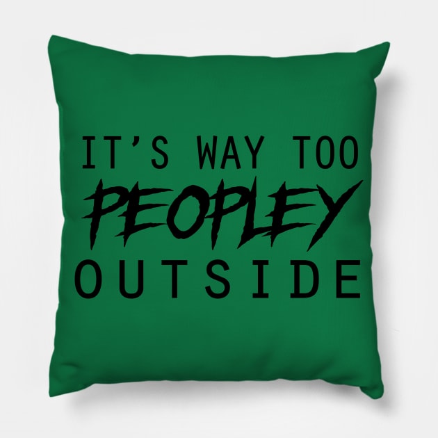 Way Too Peopley Design Pillow by Jahaziel Sandoval