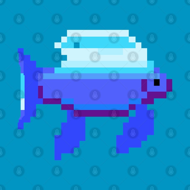 Aquamarine Fish by 8BitBiteBot