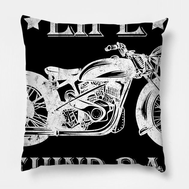 Life Behind Bars t shirt Bobber t shirt Motorcycle Pillow by HouldingAlastairss