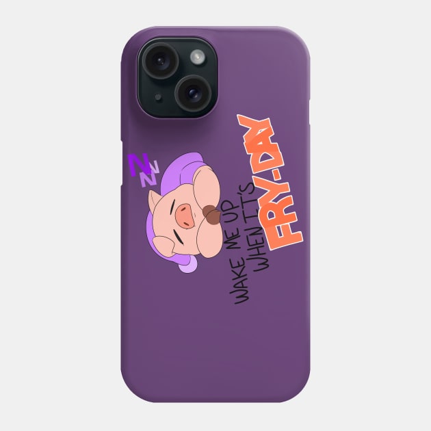 Fry Day Pig Phone Case by Luxen