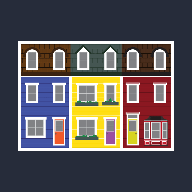 Newfoundland Row Houses || Newfoundland and Labrador || Gifts || Souvenirs by SaltWaterOre