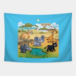 Jungle Scene Tapestry