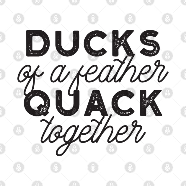 Cute Ducks Puns Quote Design II by FlinArt