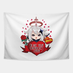 Paimon Genshin Impact Emergency Lover Valentine Day Tapestry