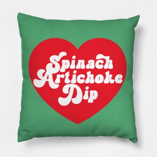 Spinach Artichoke Dip Heart Love Spinach Dip Pillow